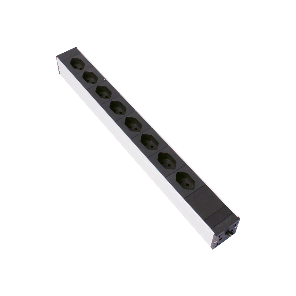 Steckdosenleiste 19'' 1HE, 8xT13 BK