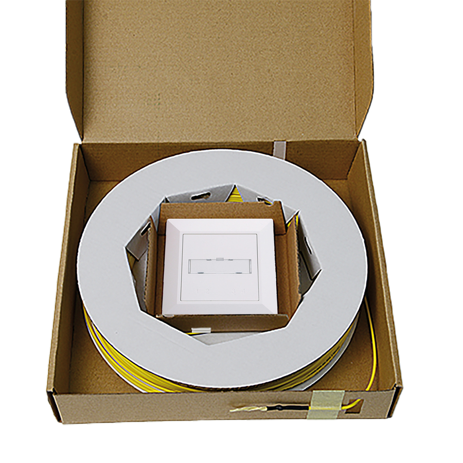 FTTH AP Anschlussdose weiss, PYRAMID Edizio komp.