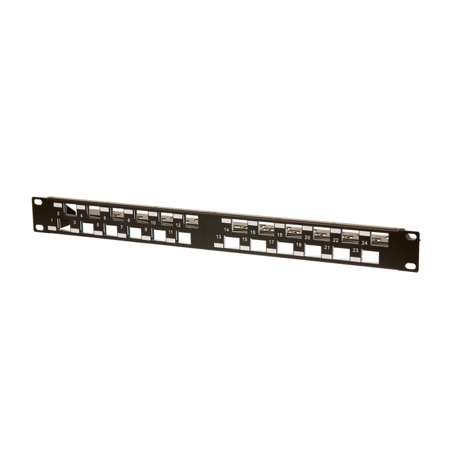 Copper-T Patchpanel 1HE 24x RJ45 STP leer BK