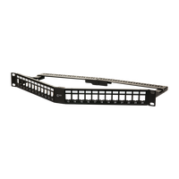 Copper-T Patchpanel 1HE 24x RJ45 STP leer BK