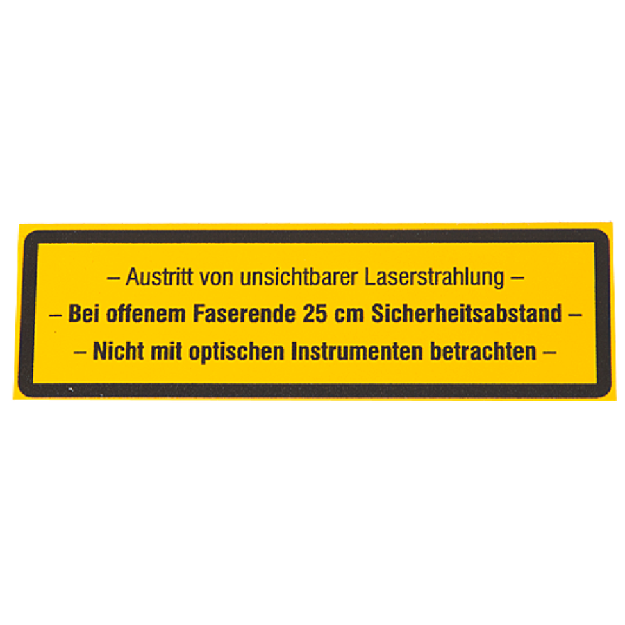 Laserkennzeichnung Warnung vor Laserstrahlen