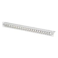 Copper-T Patchpanel 1HE 24x RJ45 STP leer GY Stahl
