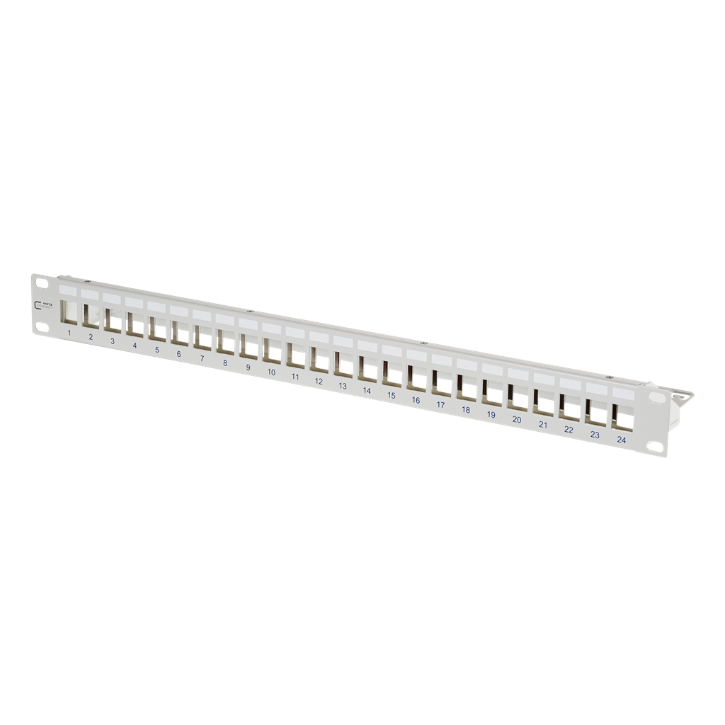 Copper-T Patchpanel 1HE 24x RJ45 STP leer GY Stahl