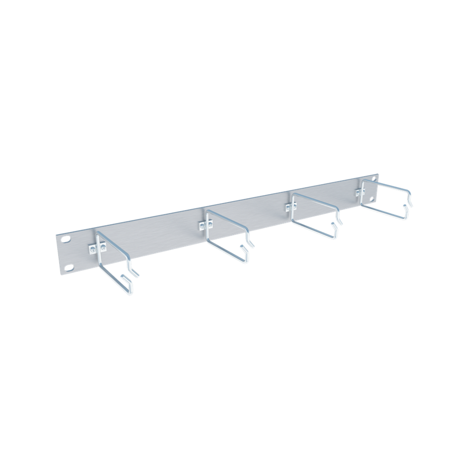 Rangierfrontplatte 19'' 1HE ALU 4 Ring 35x68mm