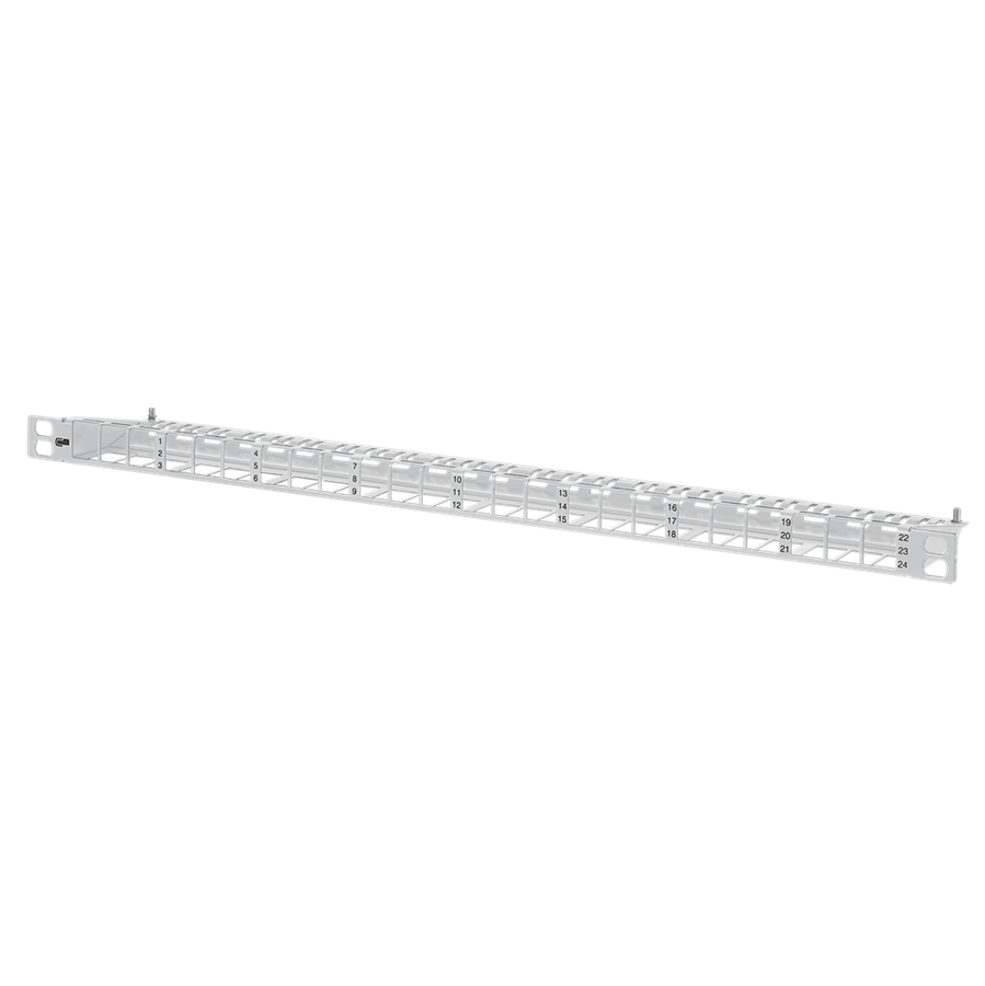 Copper-T Patchpanel 0.5HE 24x RJ45 UTP leer GY