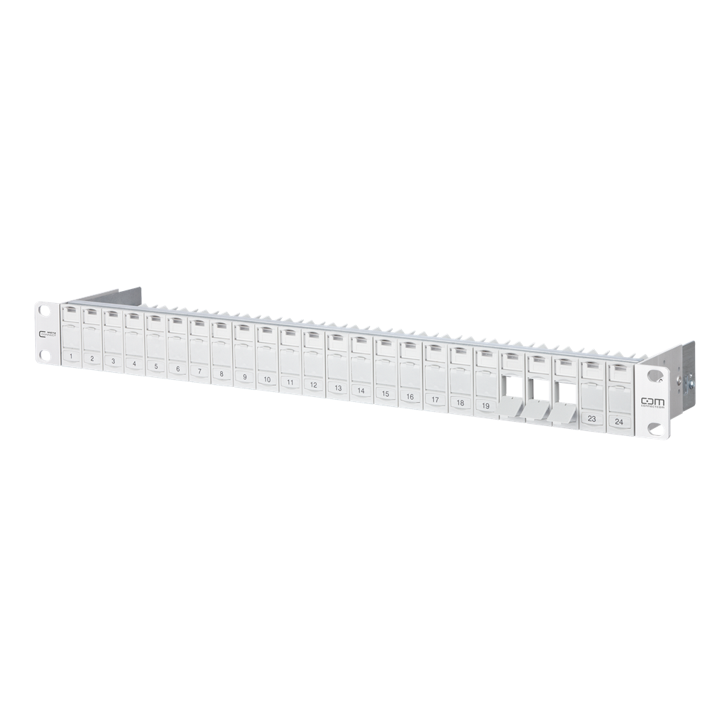 Copper-T Patchpanel 1HE 24x RJ45 STP leer GY ALU
