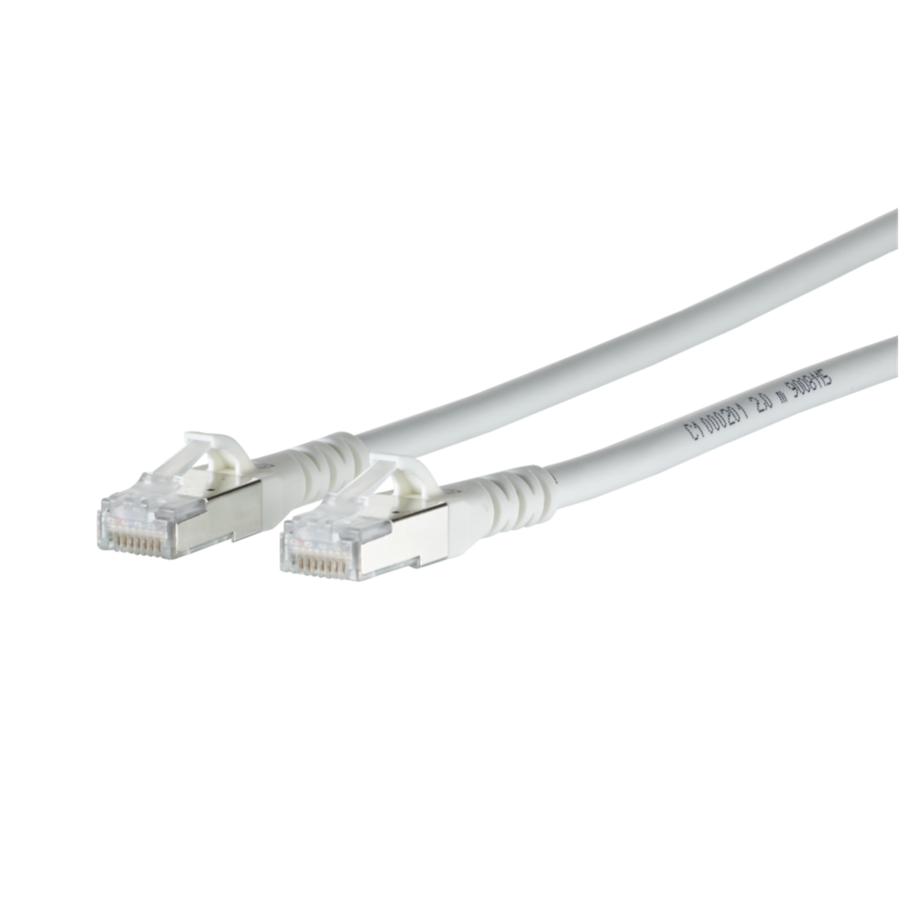 Copper-T Patchkabel Cat.6A AWG 26 S/FTP LSFH WH