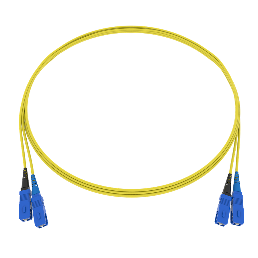Cordon de bras. CCM Fig.8 2x1.7mm 9/125 G657A2 YE