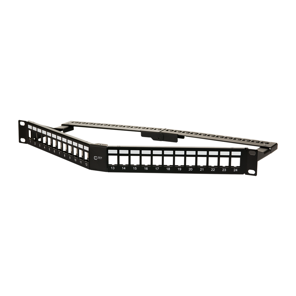 Copper-T Patchpanel 1HE 24x RJ45 STP leer BK