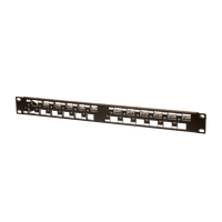 Copper-T Patchpanel 1HE 24x RJ45 STP leer BK