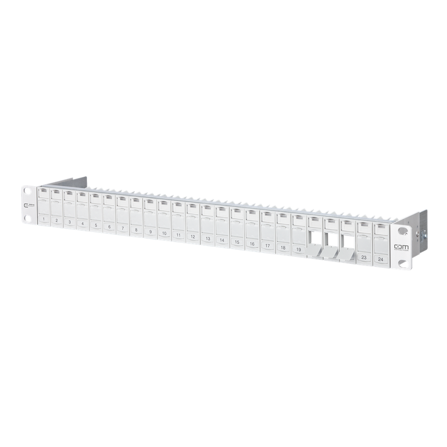 Copper-T Patchpanel 1HE 24x RJ45 STP leer GY ALU