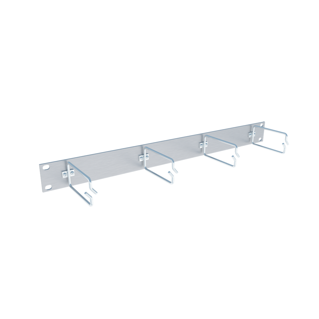 Rangierfrontplatte 19'' 1HE ALU 4 Ring 35x68mm