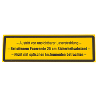 Laserkennzeichnung Warnung vor Laserstrahlen