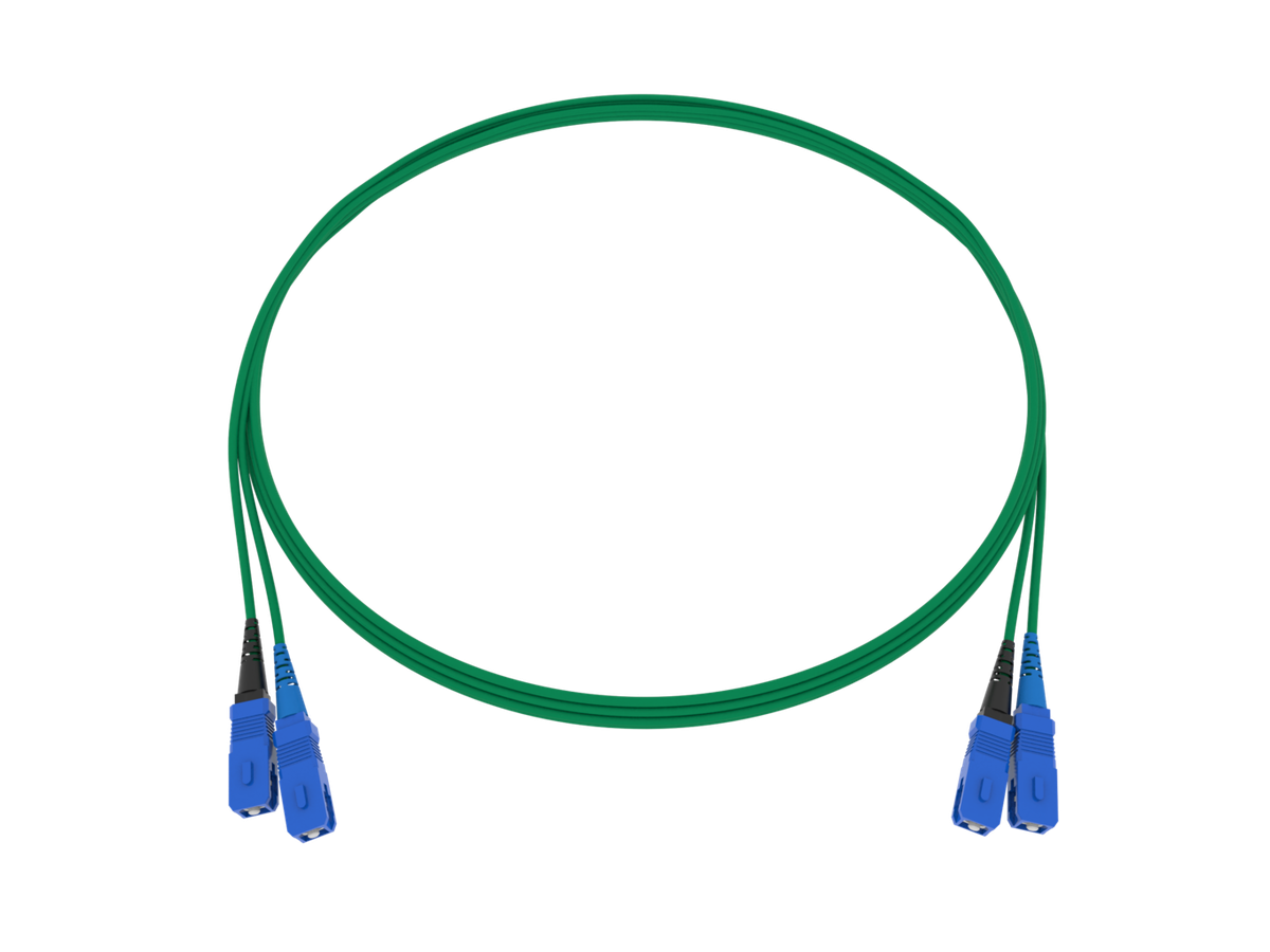 Cordon de bras. CCM Fig.8 2x1.7mm 9/125 G657A2 GN