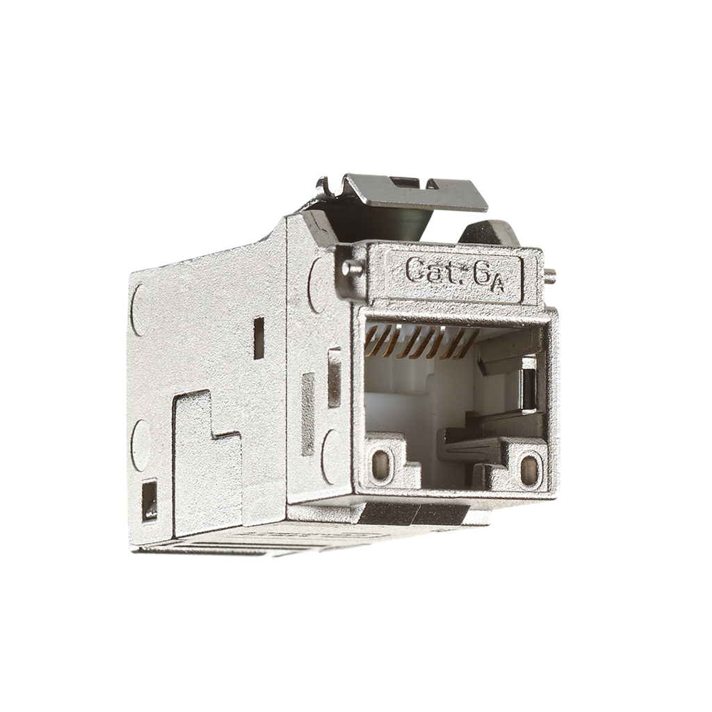 Copper-T HD Jack RJ45 Cat.6A STP Keystone 180°