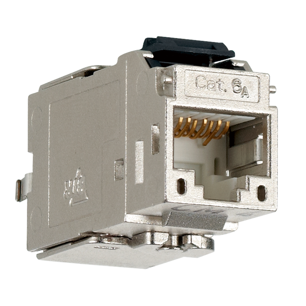 Copper-T Jack RJ45 Cat.6A STP Keystone 180°