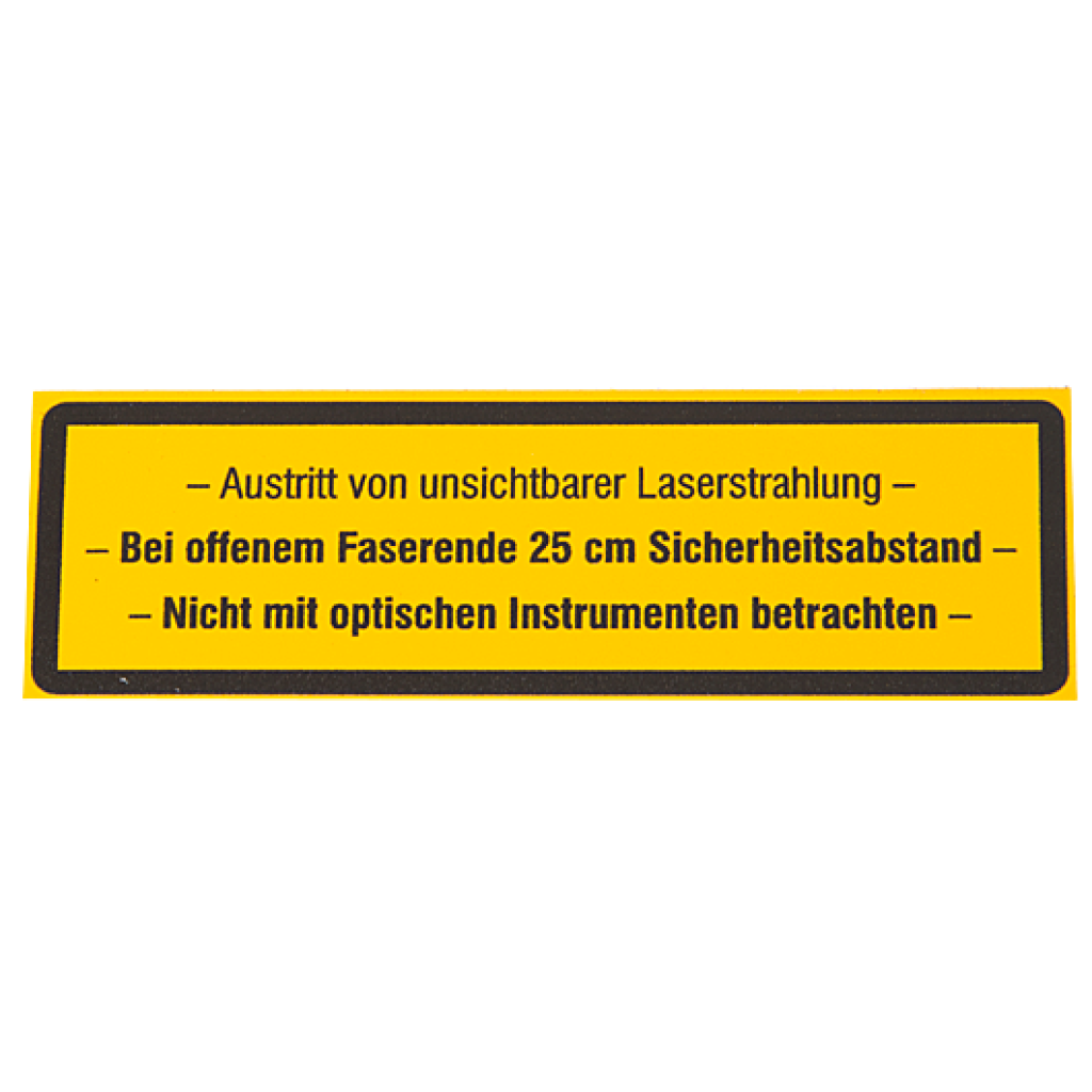 Laserkennzeichnung Warnung vor Laserstrahlen