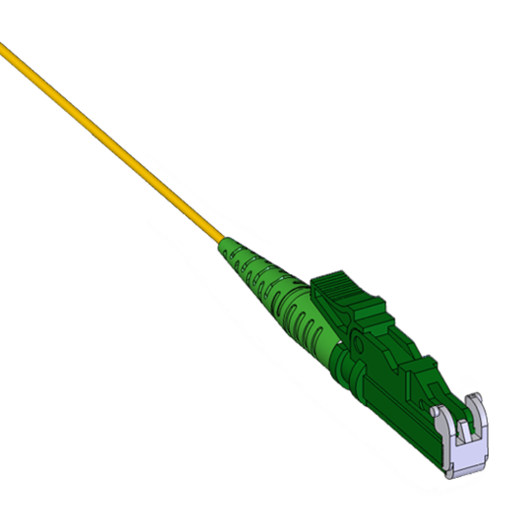Pigtail E2000APC GN/GN HQ 0.1dB H+S, 9/125 YE 2.0m